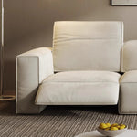 canapé salon moderne forme beige clair tissu composite coussin doux