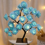 lampe arbre fleurs roses bleu moderne veilleuse chambre enfant décoration lecture led basse consommation