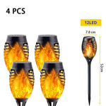 lampe solaire torche flamme artificielle moderne extérieure jardin pelouse tringle ip65 led 2492000lm abs
