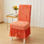 housse chaise moderne imprimé feuilles élastique décoration salon salle manger maison