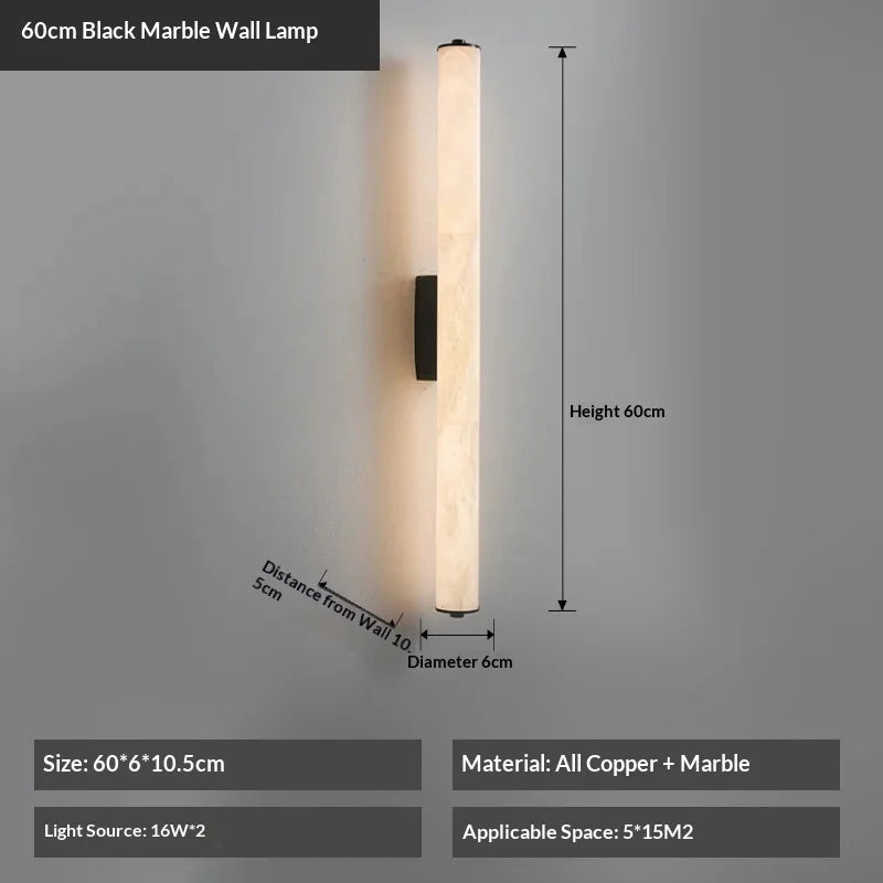 lampe murale moderne marbre blanc led 80cm haute qualité decorationintérieur