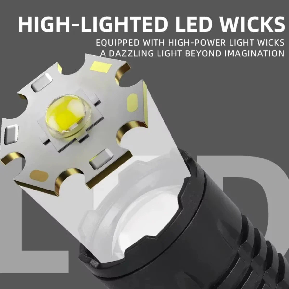 lampe poche led rechargeable super lumineuse tactique multifonctionnelle auto défense camping emergency hiking