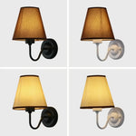 lampe murale moderne tissu dorée blanche marron clair abat jour éclairage intérieur chambre salonhôtel
