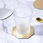 coasters acier inoxydable anti chauffe étanches or gris noir moderne
