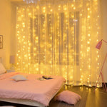 décoration noël led rideau lumineux blanc chaud multicolore moderne télécommande