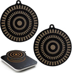 protecteur plaque cuisson silicone noir beige motif géométrique moderne opacité