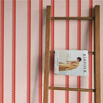 papier peint autocollant rayures roses rouges bordure dentelée moderne résistant humidité sans formaldéhyde respectueux