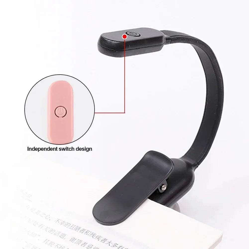 lampe lecture rechargeable led rose noir pinces flexible moderne minimaliste