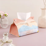 boîte mouchoirs moderne fleurs décorative rose blanche bleue verte jaune