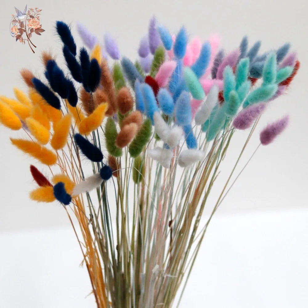bouquet fleurs séchées plumes couleurs mixtes décoration naturelle intérieur mariage anniversaire festive