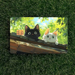 cartes credit personnalisables illustration chats noirs blancs fond nature adhésif inclusion fourrure animé collectionneau