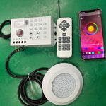 lumière sous marine piscine led rgb blanc moderne adhésif contrôleur bluetooth adaptateurs fixations