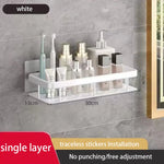 étagères salle bain noires modernes fixées mur alliage d'aluminium visibles
