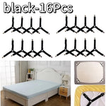 attaches drap lit clips élastiques noir blanc réglables anti tirage ignifuge polyester modernes