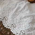 rideau blanc brodé fleurs translucide classique maison 100 150 200cm polyester