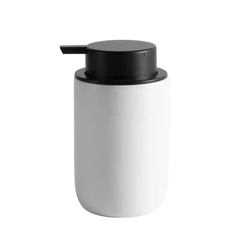 ensemble salle bain noir blanc gris minimaliste tasse distributeur brosse dents savon grille dimensions