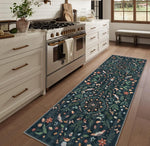 tapis décoratif floral antidérapant moderne salon couloir chambre extérieur sol doux polypropylène motifs végétaux