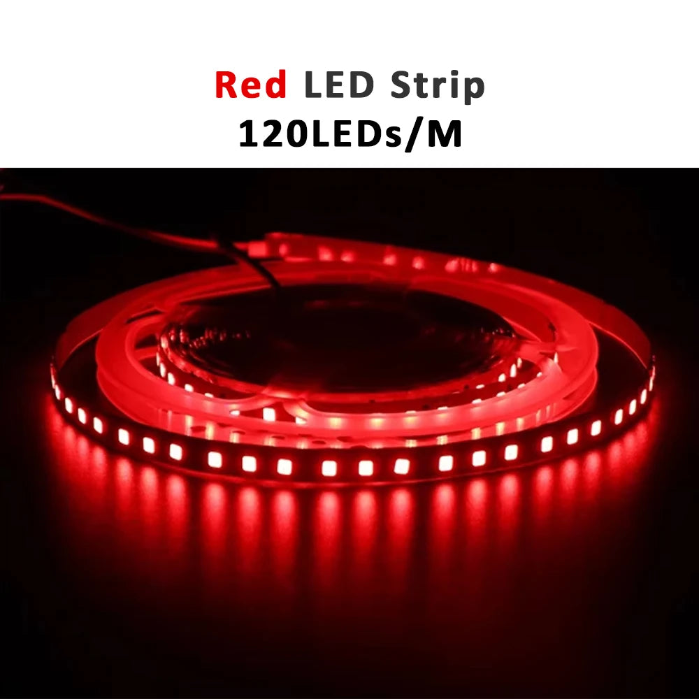 ruban led 12v 120leds/m blanc chaud adhésif moderne 50000h 3000k certification rohs ccc fcc