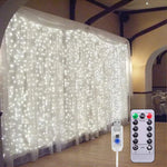 guirlande lumineuse rideau blanc multicolore fêtes anniversaire noël saint valentin mariage