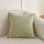 housses coussin carré polyester gris clair moderne non toxique 45x45cm fixations