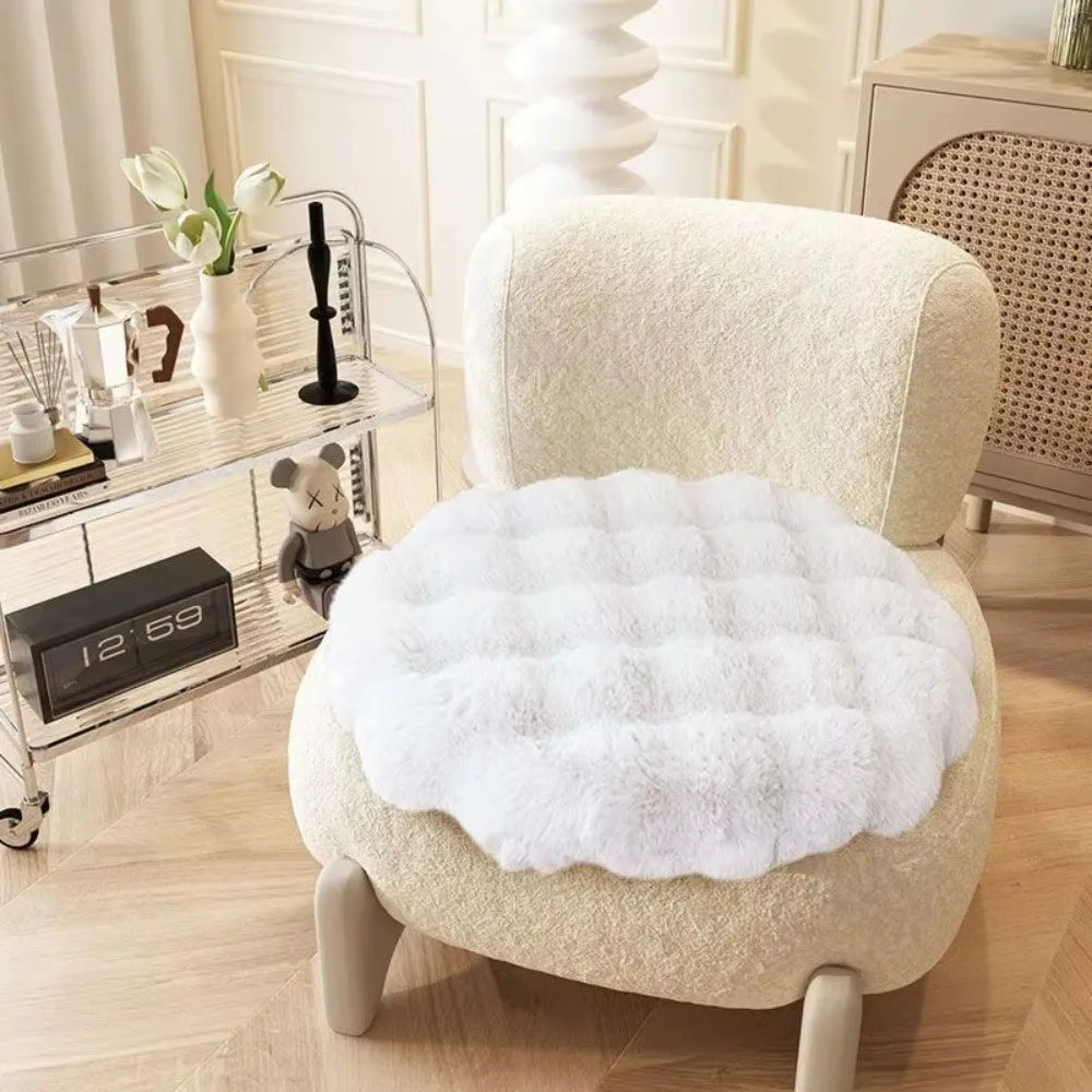 coussin doux pelucheux animaux compagnie moderne beige vertclair blanc