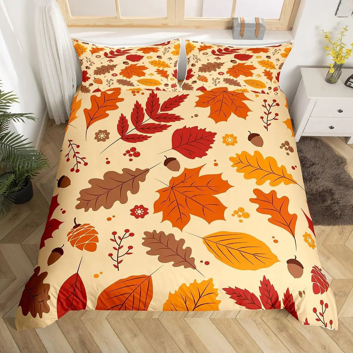 Literie automne chambre cosy