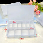 boîte rangement bijoux transparent grands compartiments 28 petits compartiments clips