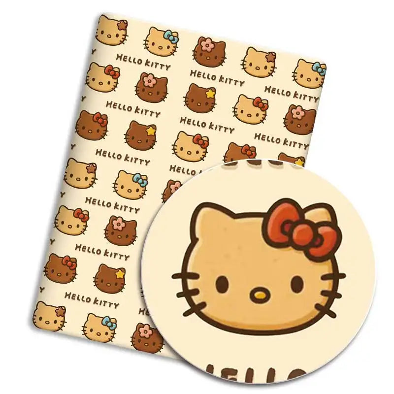serviettes hello kitty motif coeurs nœuds papillon léopard rose beige marron noir blanc