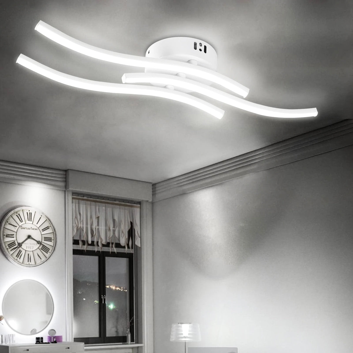 plafonnier led moderne blanc cuisine chambre salon 2000 82000 lumens facile 110 230V