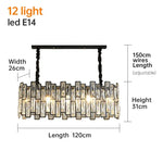 lustre cristal moderne transparent noir brillant salon restaurant haute gamme echangement chainemeta