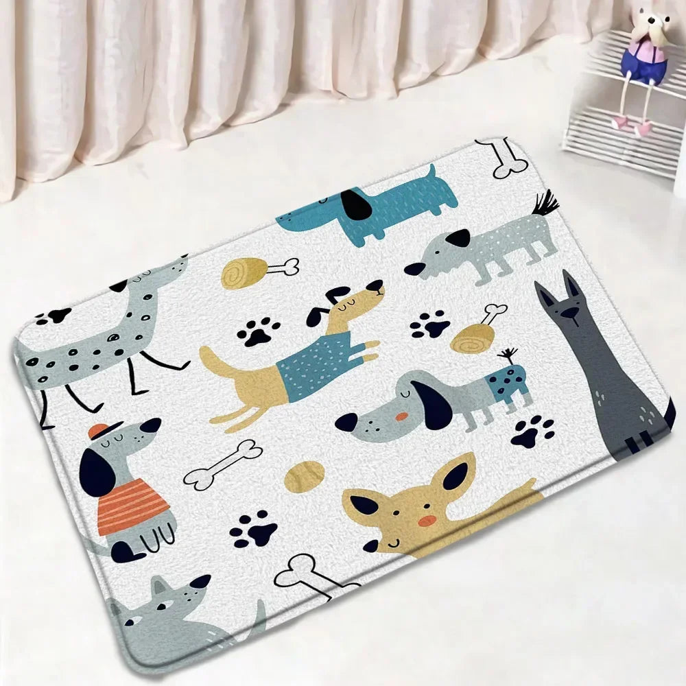 tapis toilette multicolore motifs animaux modernes adhésifs salle bain couvre siège deux sols