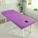 housse lit massage spa drap housse coton doux table massage couleur unie moderne