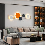 lumière murale moderne abstrait blanc noir or orange