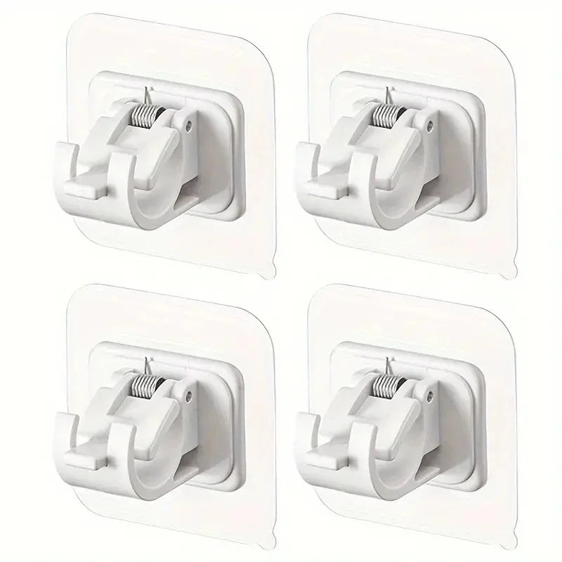 supports murals adhésifs tiges noires transparents modernes fonctionnels plats lisses