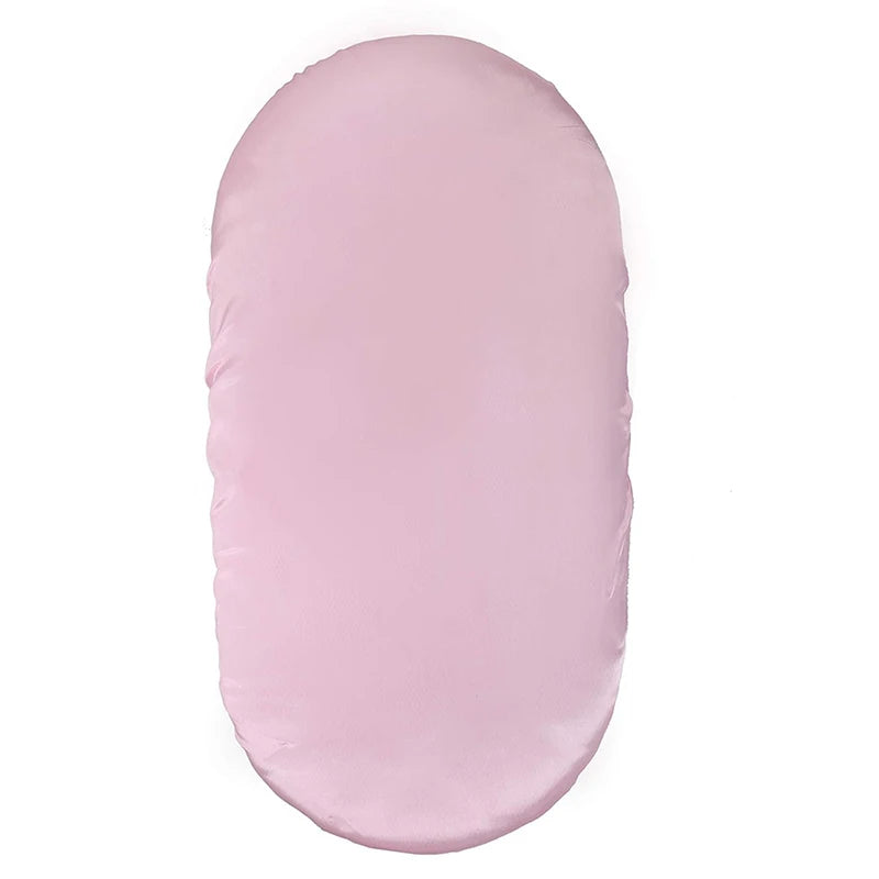 lit bébé couverture satin rose clair gris bleu ciel moderne élégant tranchant an polyestère