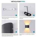 applique murale led moderne noir blanc 6w 2492000lm cuisine chambre salon entréeétude