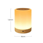 lampe table led tactile blanc bois moderne minimaliste translucide flux lumineux faibleRGBOptimal