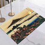 tapis table lin moderne motifs artistiques beige bleu orange noir jaune respectueux environnement 30x40cm