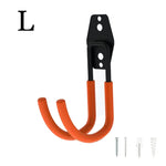 crochet mural moderne orange noir vis œilllets support rangement outils garage vélos