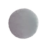 taies d'oreillers rondes velours couleurs unies moderne décoratives intérieur blanc bleu marine jaune rose