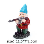 statuette lutin humoristique résine verte bleue rouge ornement extérieur jardin maison cadeaux