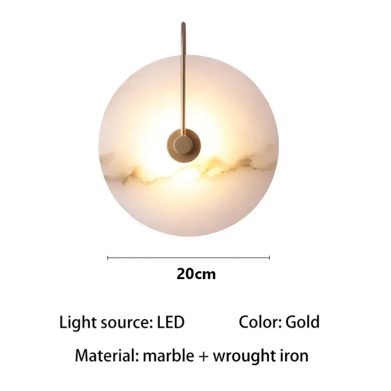 lampe murale led marbrée moderne blanc certification rohs ul vde 220v 110v