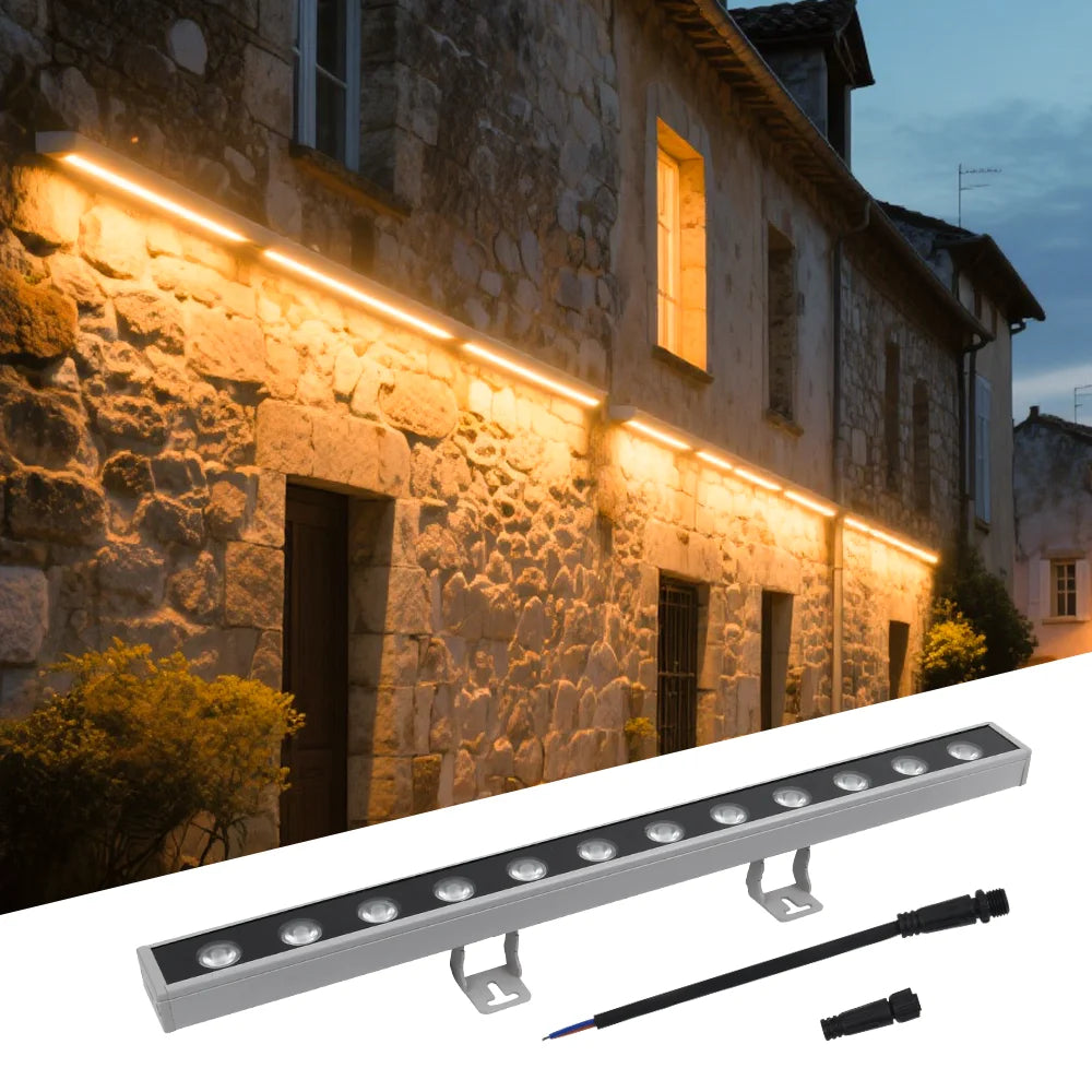 éclairage mural led ip65 moderne argenté 220v 51cm 4cm 7cm