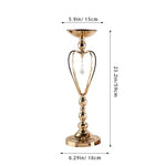 décoration mariage or élégante vase pied support fleur métal festive table