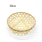 paniers bambou tissage régulier motifs géométriques naturel vert clair traditionnels artisans respectueux environnement