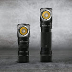lampe frontale rechargeable led 18650 ipx7 noir bande ajustable camping pêche nocturne