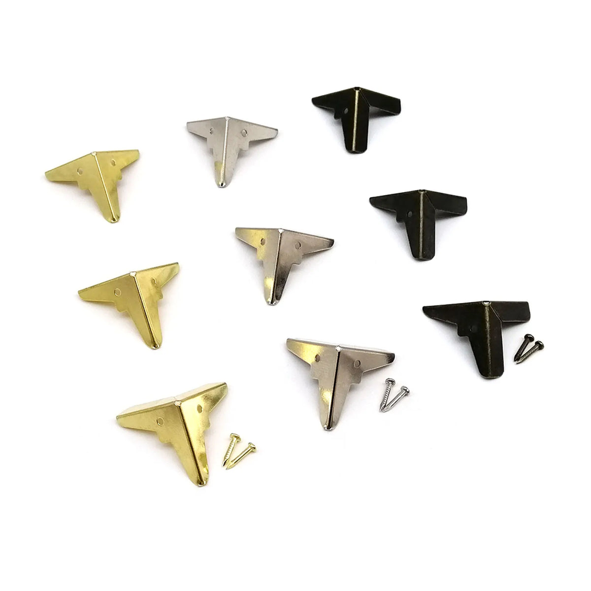 cornières meubles or noir argent vis modernes décoration vintage fixations métal