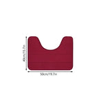 tapis toilette salle bain gris noir rouge rayures horizontales microfibre antidérapant moderne adhésif rapide