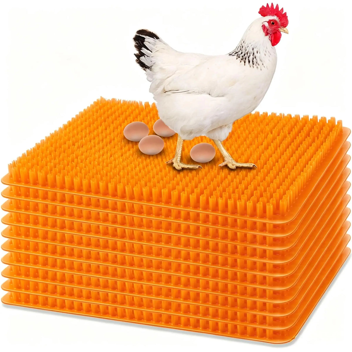 tapis nidification poules coussin oeufs mat plastique vert jaune gris noir