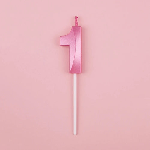 bougie anniversaire chiffre rose pâle brillant décoration gâteau fête bébé adulte cadeau fête moderne